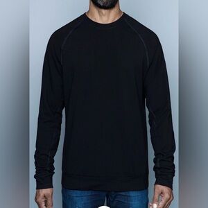 Navas Lab Billy Sweater Crew Long Sleeve Fleece Size Large Bamboo Black